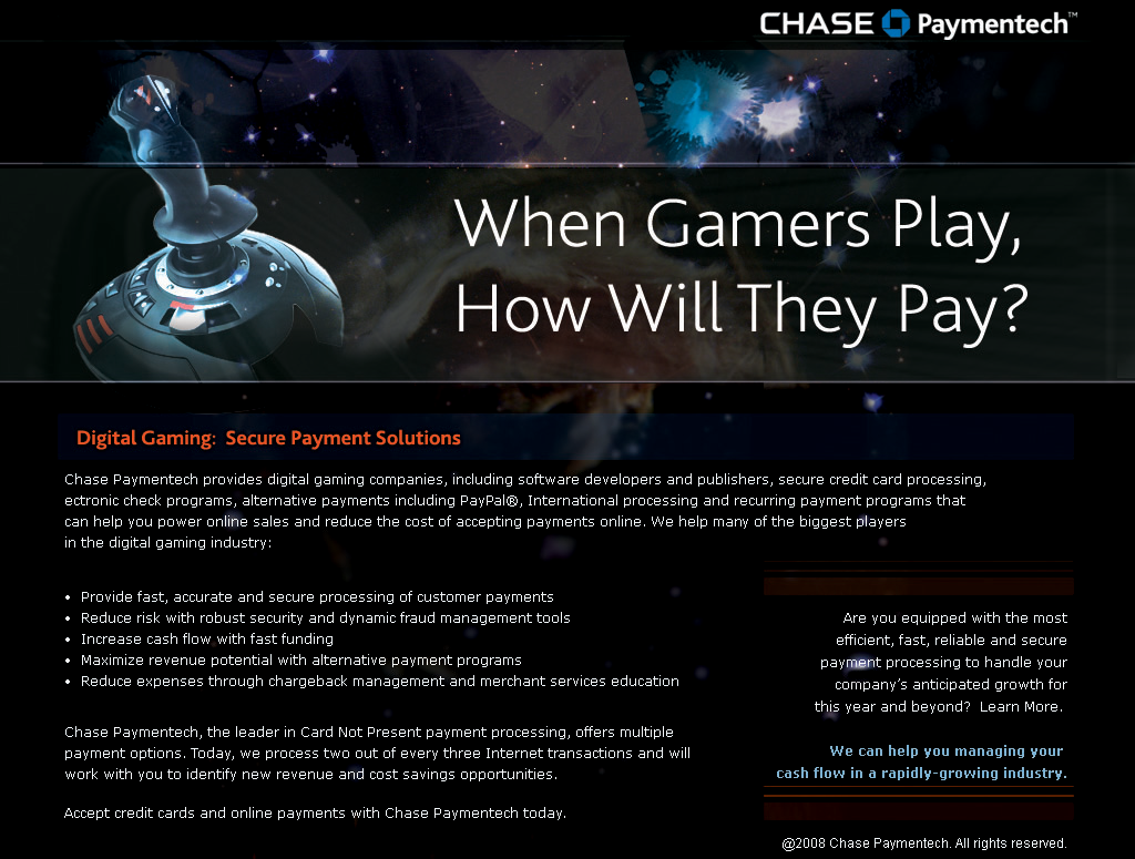 Chase Digital Gaming graphic design